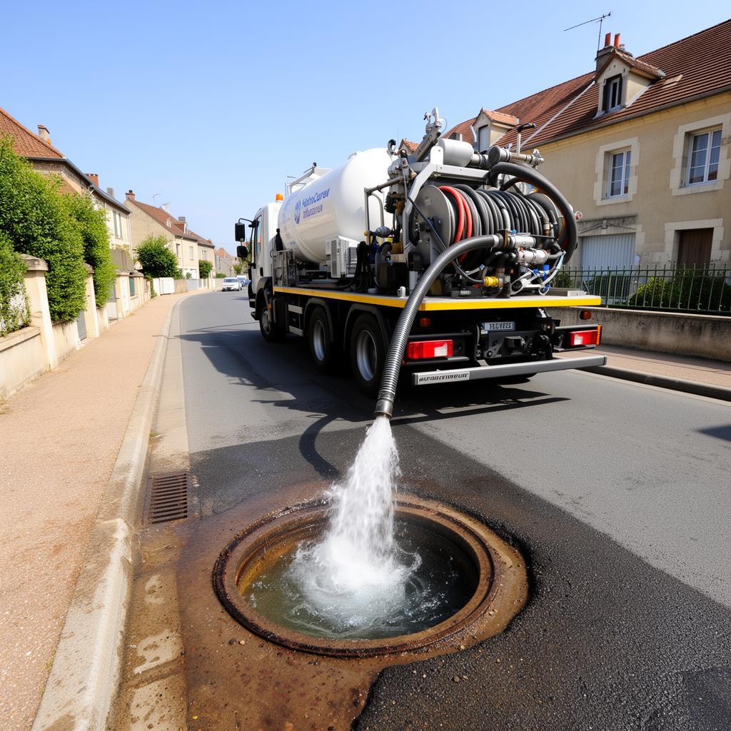 Camion hydrocureur intervention Val-de-Marne 94